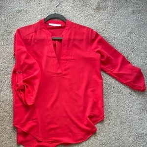 Nwt tags coral red 3/4 sleeve lush top
